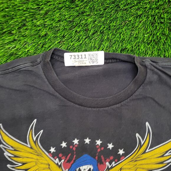 Vintage Skull Guitar Shirt XL 23x25 Faded-Black - Picture 3 of 14